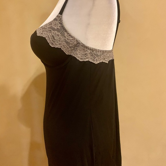 Victoria secrets négligée black with lace vintage style adjustable straps - Picture 3 of 6
